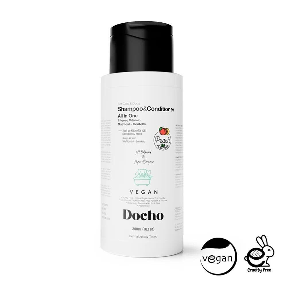 Docho-Docho Şeftali̇ Şampuan 300Ml Köpek Bakım Ürünleri-kktc