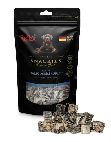 Reflex Snackies Balik Deri̇si̇ Küpleri̇ 130G Köpek Ödül Mamaları
