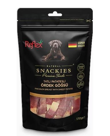 Reflex Snackies Tatli Patatesli̇ Ördek Göğüs 170G Köpek Ödül Mamaları