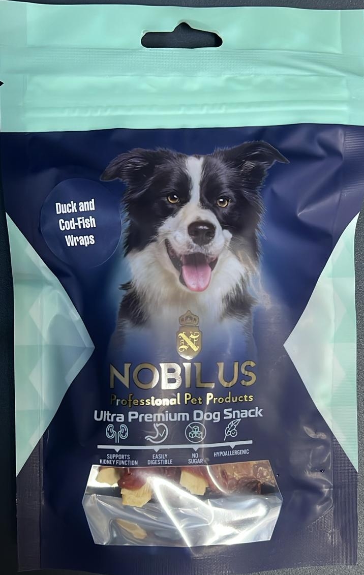 Nobilus Duck And Cod-Fi̇sh Wraps Köpek Ödül Mamaları