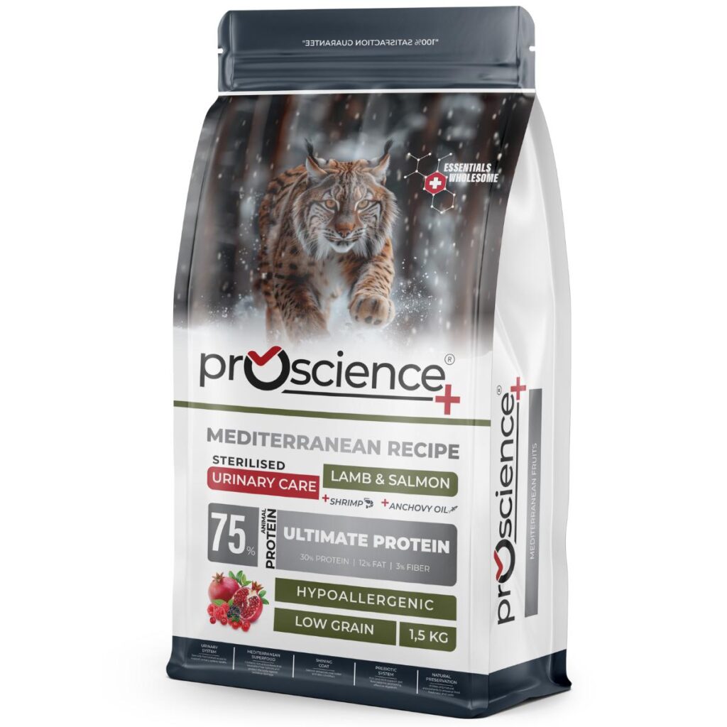 Pro Science-Pro Science Low Grain Sterlised Cat Lamb&Salmon 1.5Kg Kedi Kuru Maması-kktc