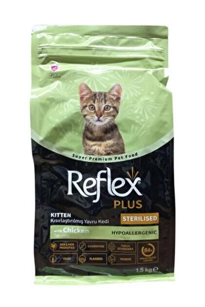 Reflex Plus-Reflex Plus Kitten Sterlised Chicken 1.5Kg Kedi Kuru Maması-kktc
