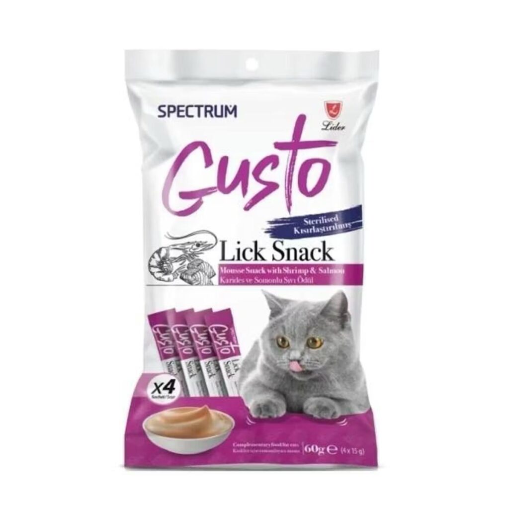 Gusto-Gusto Sterilised Mouse Snack With Shrimp Salmon Kedi Ödül Mamaları-kktc