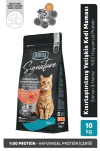 Peritas Signature Sterlised Salmon Adult Cat 10Kg Kedi Kuru Maması