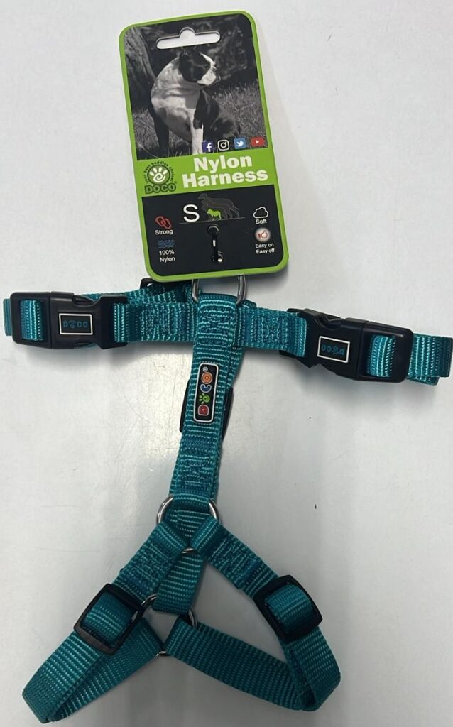 Doco-Doco Göğüslük Tasma Turkuaz (S) Köpek Oyuncak ve Tasmaları-kktc