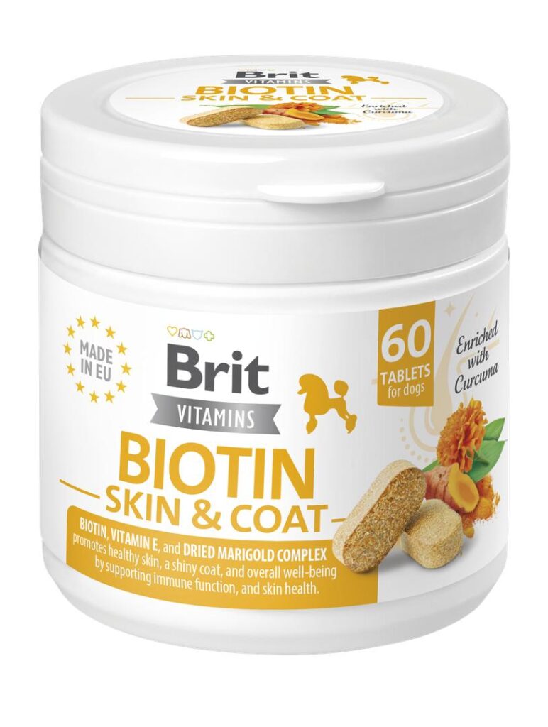 Brit-Brit Vitamin Biotin Skin&Coat Care Tablet 120G Köpek Vitamin ve Ek Besinleri-kktc