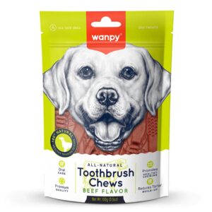 Wanpy Toothbrush Chews Beef Flavor 100G Köpek Ödül Mamaları