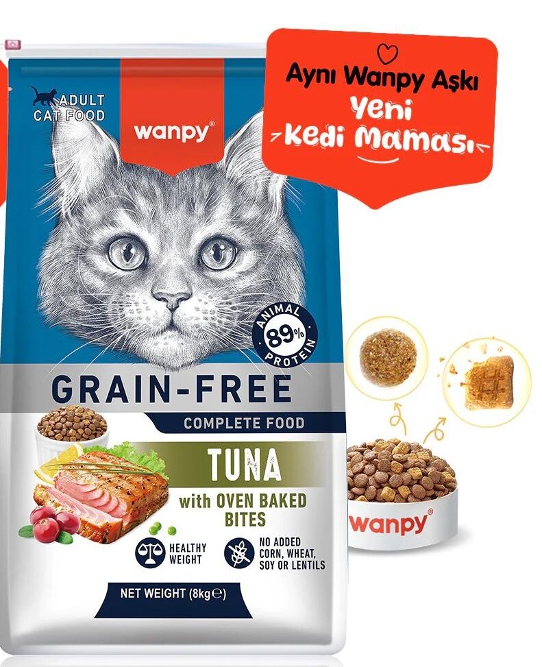 Wanpy-Wanpy Grain Free Cat Tuna 8Kg Kedi Kuru Maması-kktc