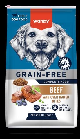 Wanpy-Wanpy Grain Free Dog Beef 12Kg Köpek Kuru Maması-kktc