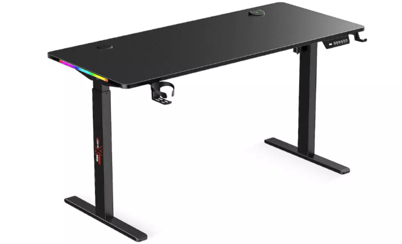 Xdrive Rüzgar Yükseklik Ayarlı Rgb Oyuncu & Çalışma Masası Siyah 140x60