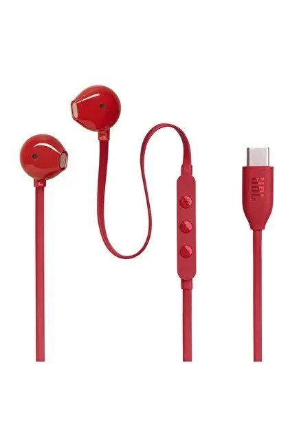 St07229_1 Jbl Tune 305C Type-C Kablolu Kulaklık Kırmızı - Görsel 1