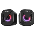 Snopy Sn-83U 2.0 Mini Led Işıklı 2Wx2Ch Siyah Usb Gaming Hoparlör