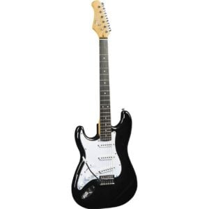 Eko S-300 Elektro Gitar Black Solak Left Hand Stratocaster