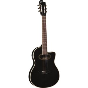 Eko NXT N100CE Elektro Klasik Gitar Black Cutaway