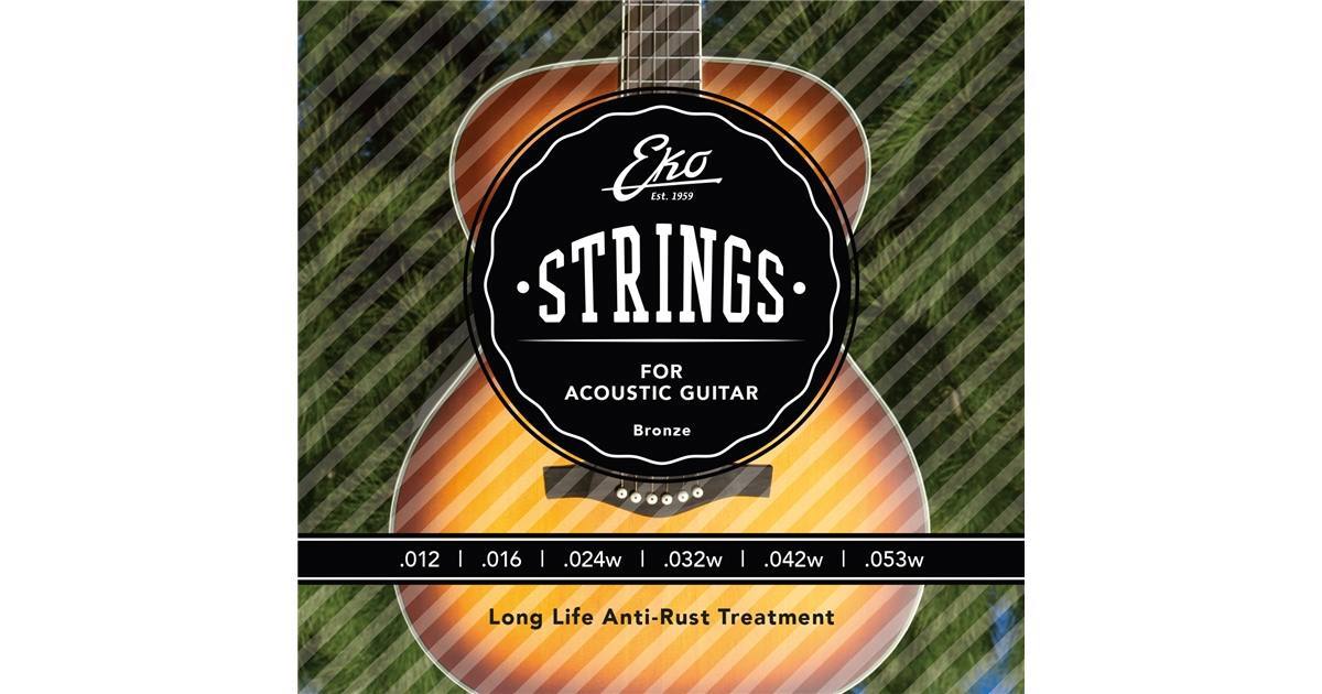 A55Fd6C7D04D5973549B41B53159Eafb Eko Acoustic Bronze Akustik Gitar Teli Medium 12-53 - Görsel 1