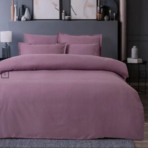 Dıamond Lila Jakarlı Saten Çift Kişilik Nevresim Takımı 6 Parça