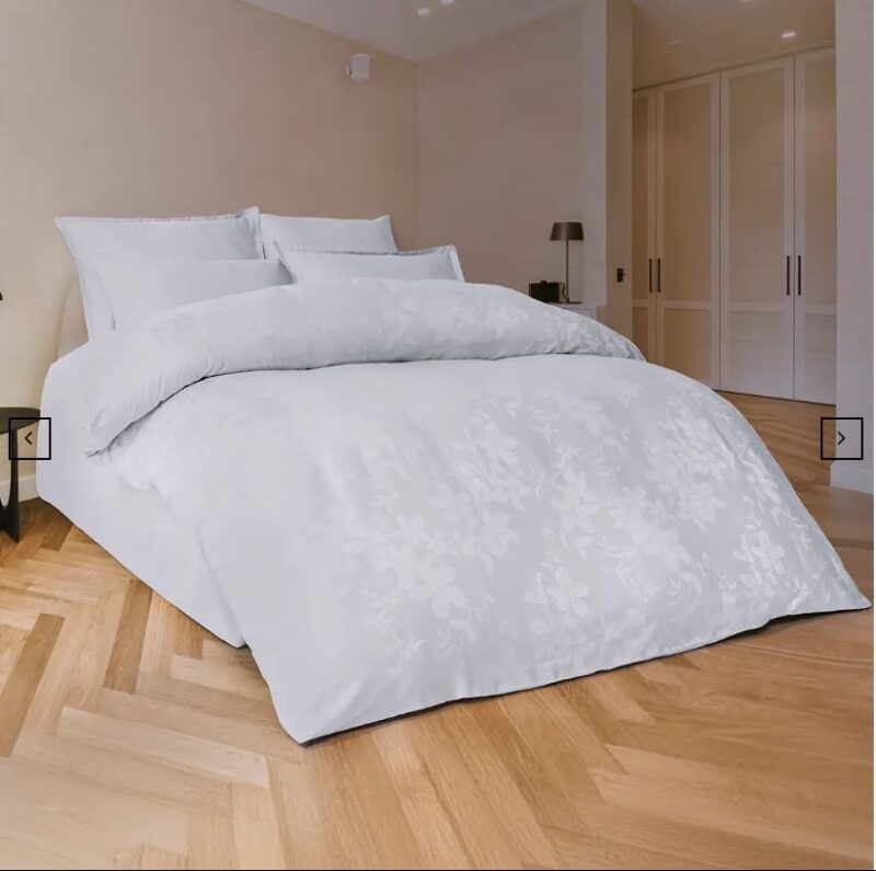 Perle A.gri Jakarlı Saten Çift Kişilik Nevresim Takımı 6 Parça