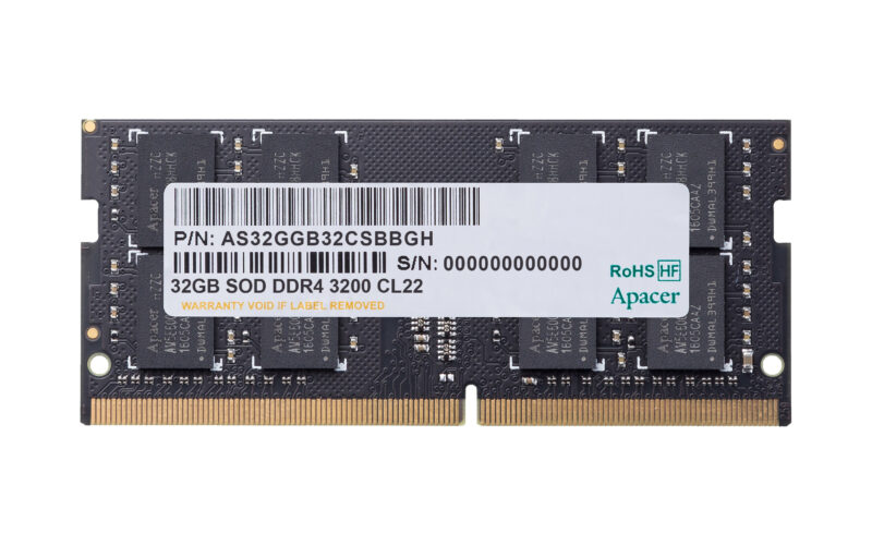 Apacer 32 GB (1x32GB) DDR4 3200 MHz CL22 DDR4 Notebook Ram