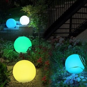 Algam Lighting S-20 LED Dekoratif Küre Lamba 20cm Şarjlı Bahçe Aydınlatma