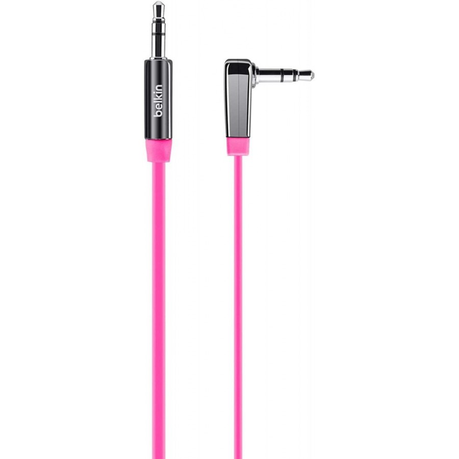 Belkin-Av10128Cw03-Pnk-35Mm-Flat-Aux-Kablo-09M-Pembe-1202403261323120 Belkin Av10128Cw03-Pnk 3.5Mm 0.9M Aux Kablosu, Pembe - Görsel 1