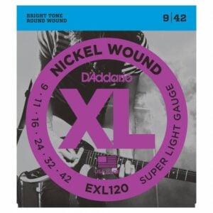 D'Addario EXL120 Elektro Gitar Teli Nickel Wound Super Light 9-42