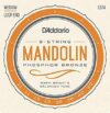 D'Addario EJ74 Mandolin Teli Phosphor Bronze Medium Loop End 8 Tel