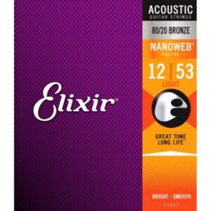 Elixir Nanoweb 80/20 Bronze 11052 Akustik Gitar Teli Light 12-53