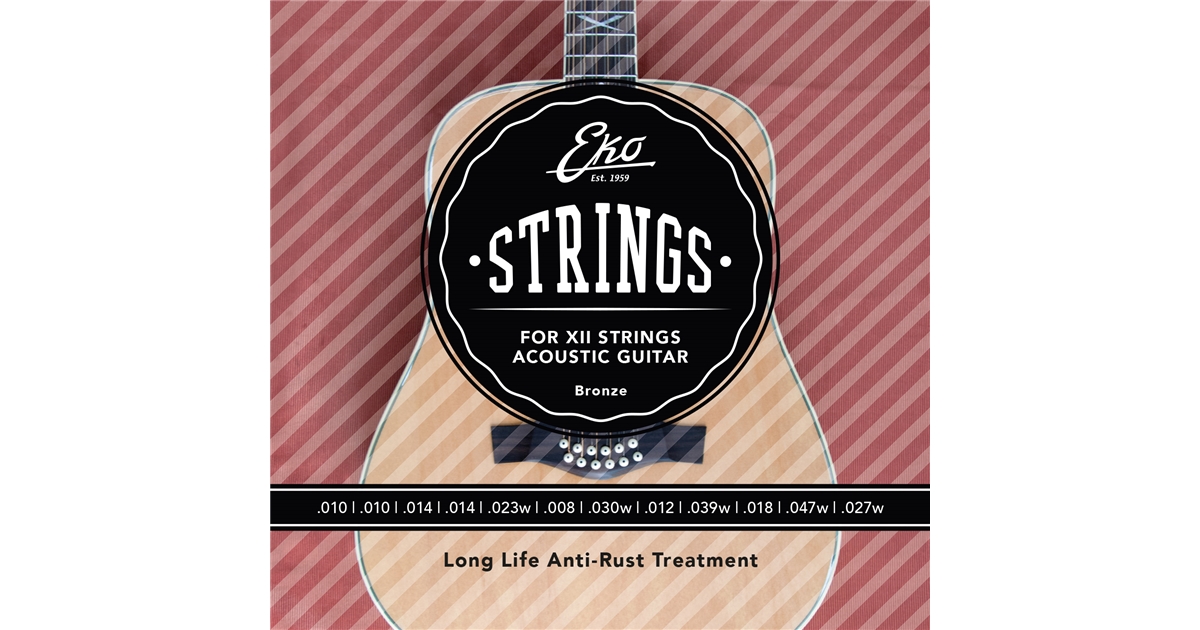 F_16-Eko-Guitars-Corde-Chitarra-Acustica-Xii-Bronze-10-47-Light-Set-12-16100411_0 Eko Acoustic 12-Strings Bronze 12 Telli Akustik Gitar Teli 10-47 - Görsel 1