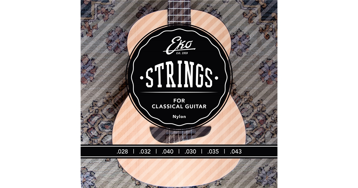 F_16-Eko-Guitars-Corde-Chitarra-Classica-28-43-Medium-Tension-Set-6-16100404_0 Eko Classical Nylon Klasik Gitar Teli Medium 28-43 - Görsel 1