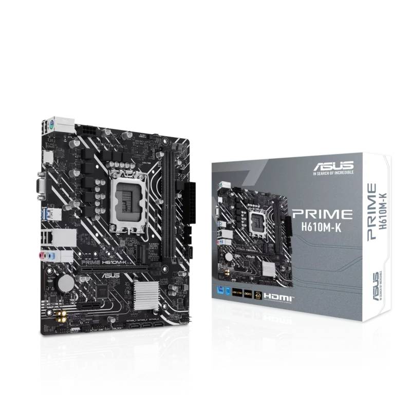 Asus Prime H610M-K DDR5 Intel 1700P 5600 HDMI VGA M2 USB3.2 mATX Anakart