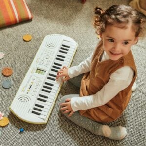 Casio SA-80 Mini Klavye 44 Tuş Beyaz Sarı Çocuklar İçin