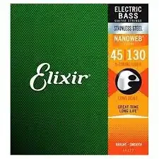 Elixir Nanoweb Stainless Steel 14777 5 Telli Bas Gitar Teli Light 45-130