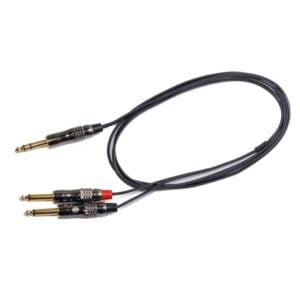 Quik Lok AD/266 Adaptör 3.5mm Stereo Jack Fiş - 2x 6.3mm Stereo Jack Soket
