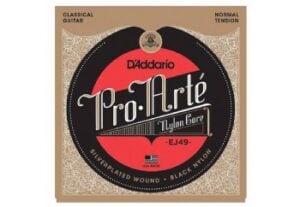D'Addario Pro Arte EJ49 Klasik Gitar Teli Normal Tension Black Nylon
