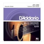 D'Addario 80/20 Bronze EJ13 Akustik Gitar Teli Custom Light