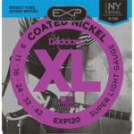 D'Addario EXP120 Elektro Gitar Teli Coated Nickel Plated Steel Super Light
