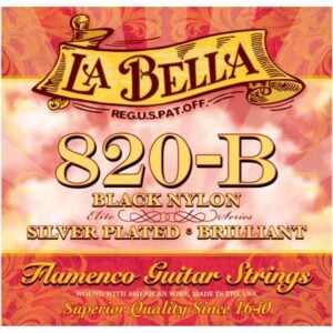 La Bella Elite Flamenco 820B Flamenko Gitar Teli Black Nylon Medium Tension