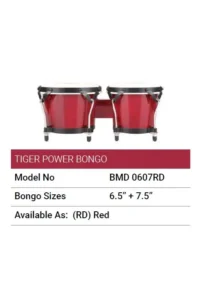 Tiger Power Bongo 6.5+7.5 Red