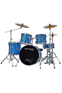 Tiger Power Drum Set 5 Drums + 3 Cymbals & Throne BMD 2600 Power Size