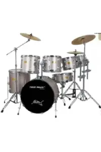 Tiger Power Drum Set 5 Drums + 3 Cymbals & Throne BMD 2600 Rock Size