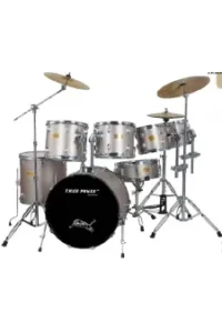 Tiger Power Drum Set 5 Drums + 3 Cymbals & Throne BMD 2600 Rock Size