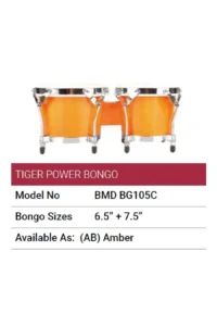 Tiger Power Bongo 7.5+8.5 Natural Wood
