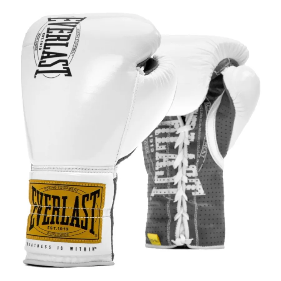 Everlast 1910 Pro Fight Boks Eldiveni - Beyaz - 10 Oz