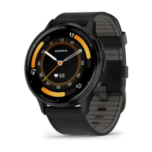 Garmin Venu 3, GPS, Wi-Fi, Siyah Deri Kayışlı