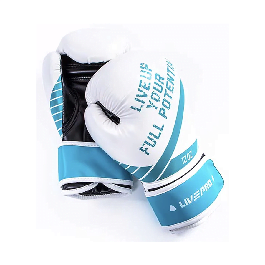 Protech Boks Eldiveni - 12 OZ - Beyaz/Siyah