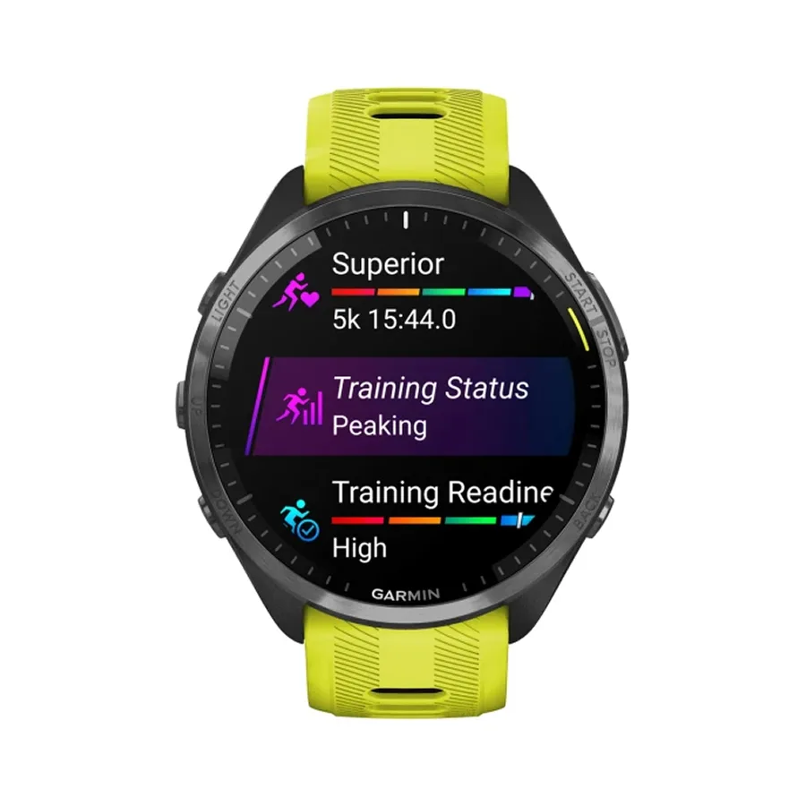 Garmin Forerunner 965, Karbon Gri DLC Titanyum Sarı | Siyah