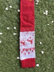 Dzst Kirmizi Beyaz Yilbaşi Dizustu Çorap