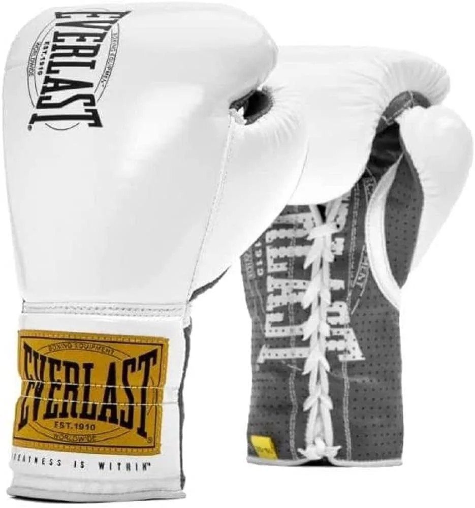 Everlast 1910 Pro Fight Boks Eldiveni - Beyaz - 8 Oz