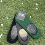 (3 Çift) Bbt Basic Haki Siyah Gri Kaymayan Babet Çorap