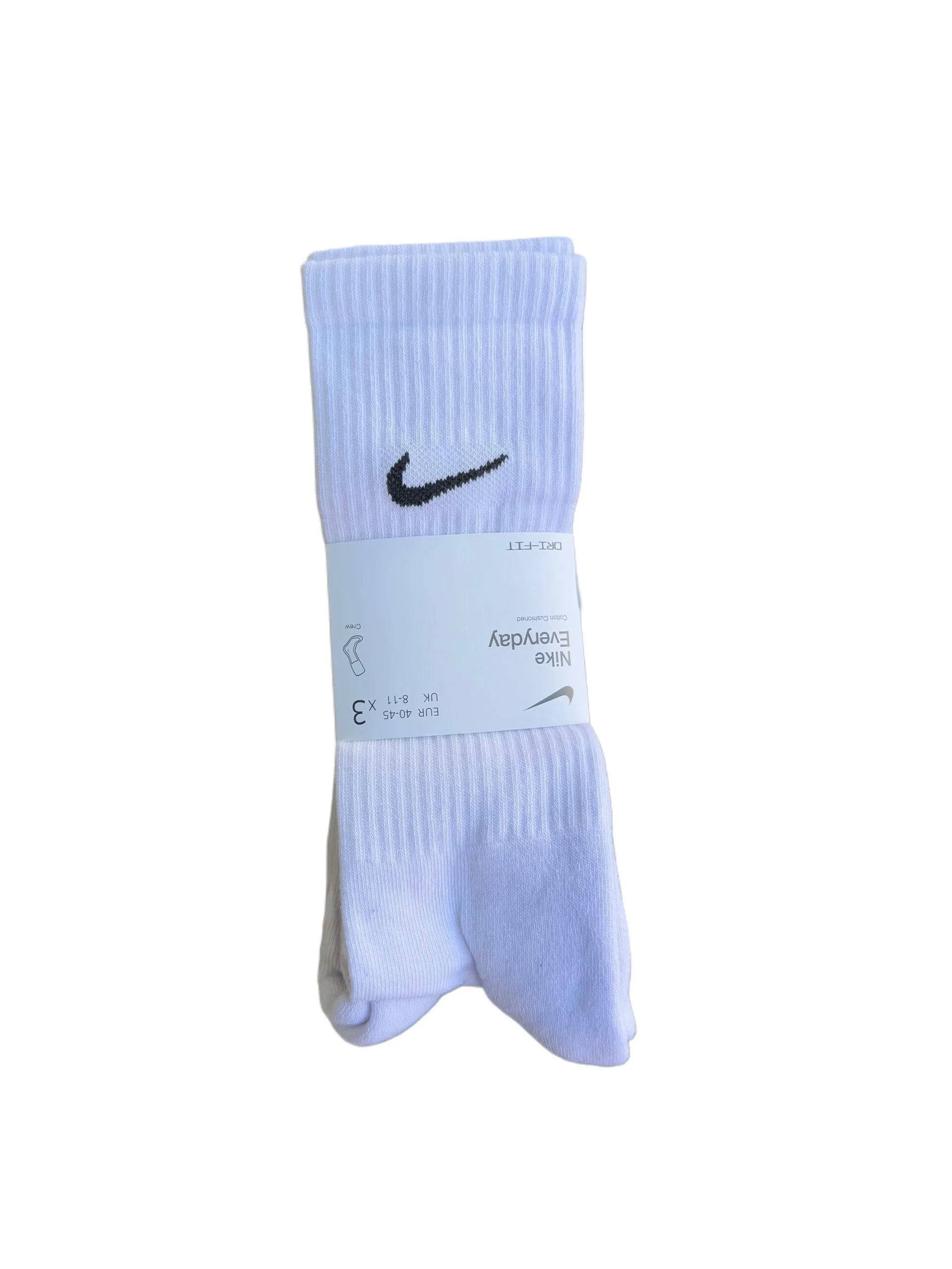 (3 Çift) Hvl Nike Dri Fit Beyaz Uzun Kalin Spor Çorap